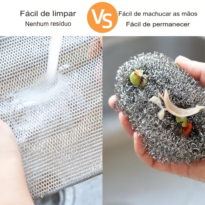 CleanPro- Pano de Limpeza Dupla Face com Fio de Aço